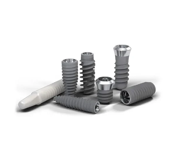 A close-up of Straumann dental implants, highlighting their precision engineering and advanced surface technology for optimal dental restoration.